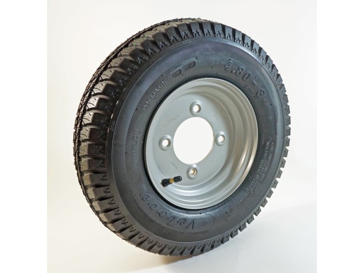 Roue gonflable jante tôle pour remorques bagagères (série GT)