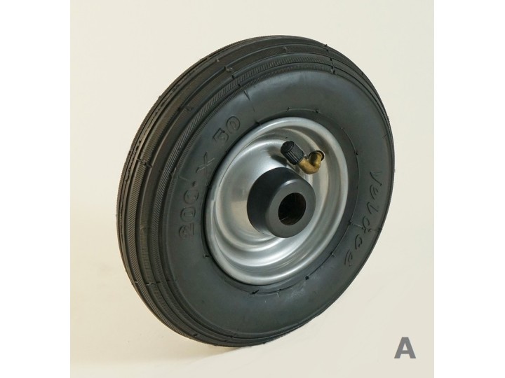 Roue gonflable jante tôle, charges 75 à 400 Kg (série GT)