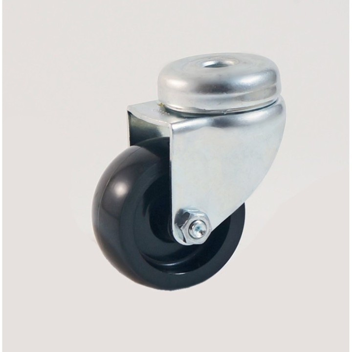 Roulette à oeil roue nylon noir CU 50 à 60 Kg