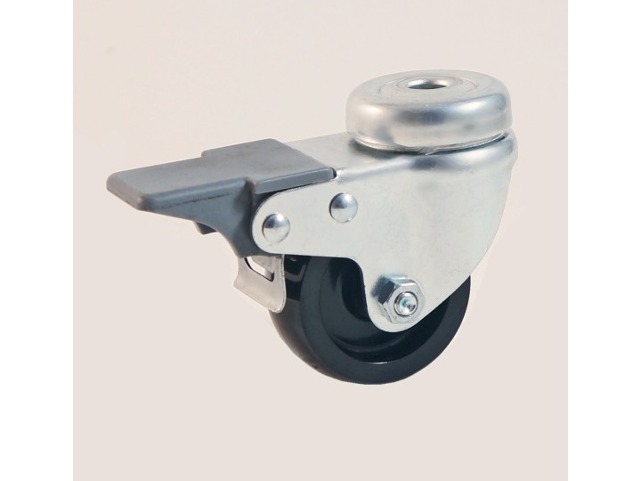 Roulette à oeil roue nylon noir CU 50 à 60 Kg