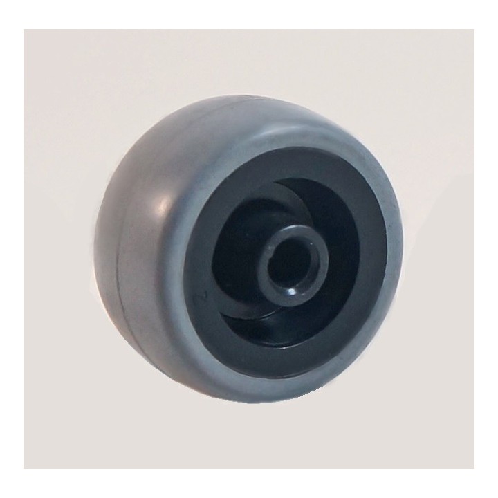Roue de collectivités caoutchouc, moyeu lisse