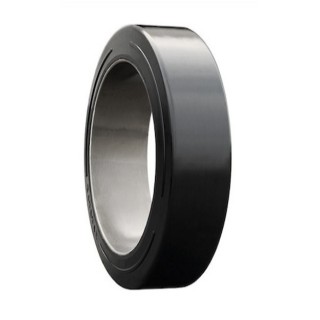 Bandages caoutchouc sur frette acier