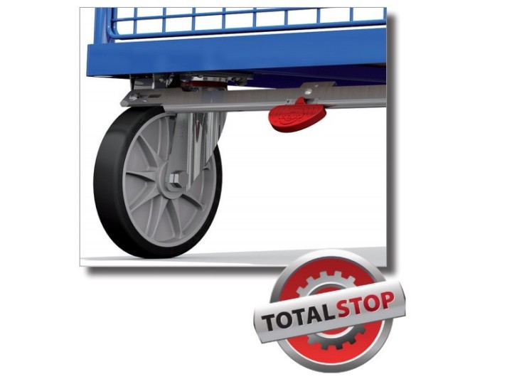 Système de blocage centralisé pour chariots
