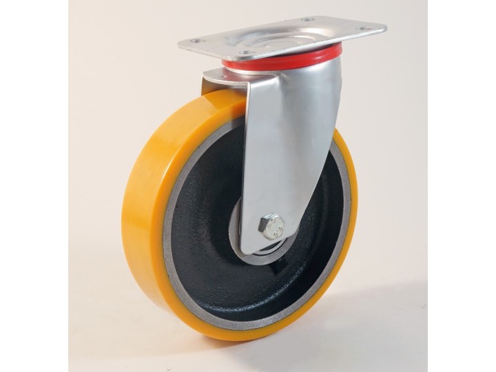 Roulette à platine, bandage polyuréthane, Charges 120 à 450 Kg (série Z/22)