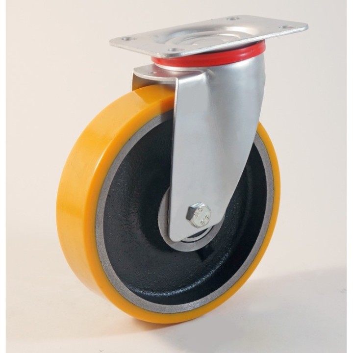 Roulette à platine, bandage polyuréthane, Charges 120 à 450 Kg (série Z/22)