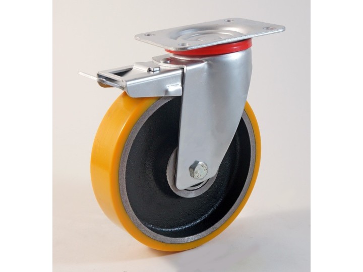 Roulette à platine, bandage polyuréthane, Charges 120 à 450 Kg (série Z/22)