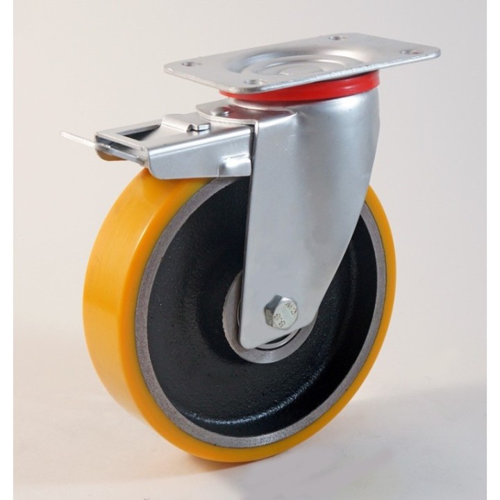 Roulette à platine, bandage polyuréthane, Charges 120 à 450 Kg (série Z/22)