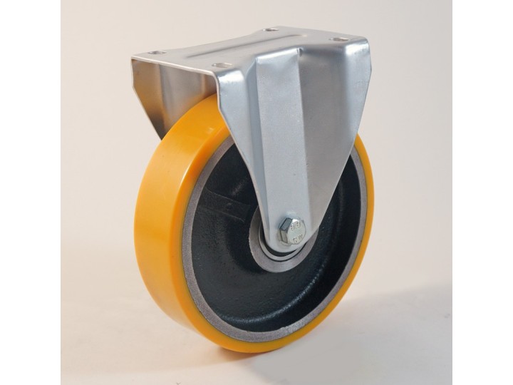 Roulette à platine, bandage polyuréthane, Charges 120 à 450 Kg (série Z/22)