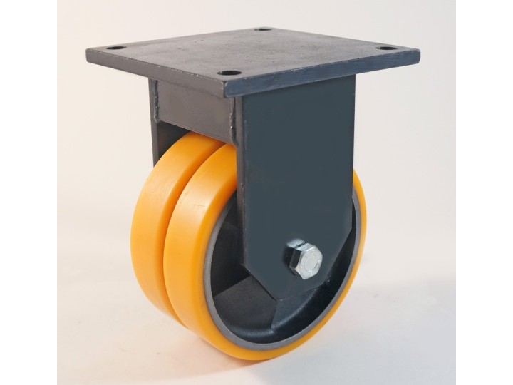 Roulette jumelée à platine, bandage polyuréthane, charges 600 à 7000 Kg (série Z/80)