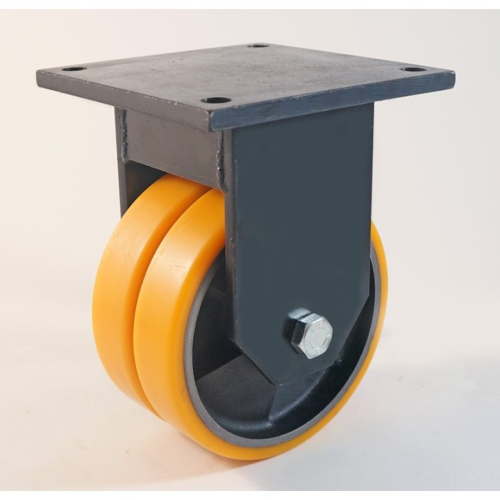 Roulette jumelée à platine, bandage polyuréthane, charges 600 à 7000 Kg (série Z/80)
