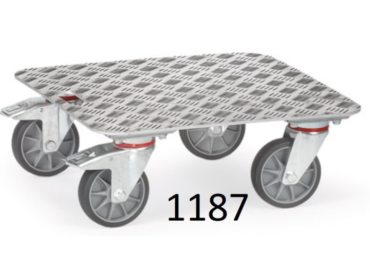 Plateaux roulants surface en aluminium antidérapant