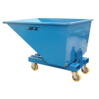 Benne auto basculante 2700 Litres CU 2000 Kg + couvercle haut