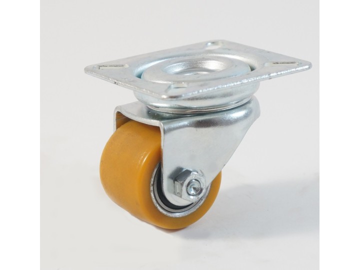 Petite roulette à platine renforcé Ø 35 mm, bandage polyuréthane charges 100 Kg (série Z/11)