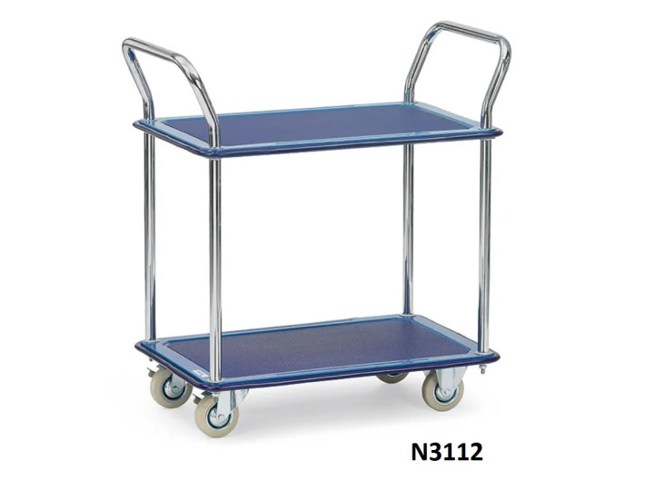 chariots manuels à 2 étagères