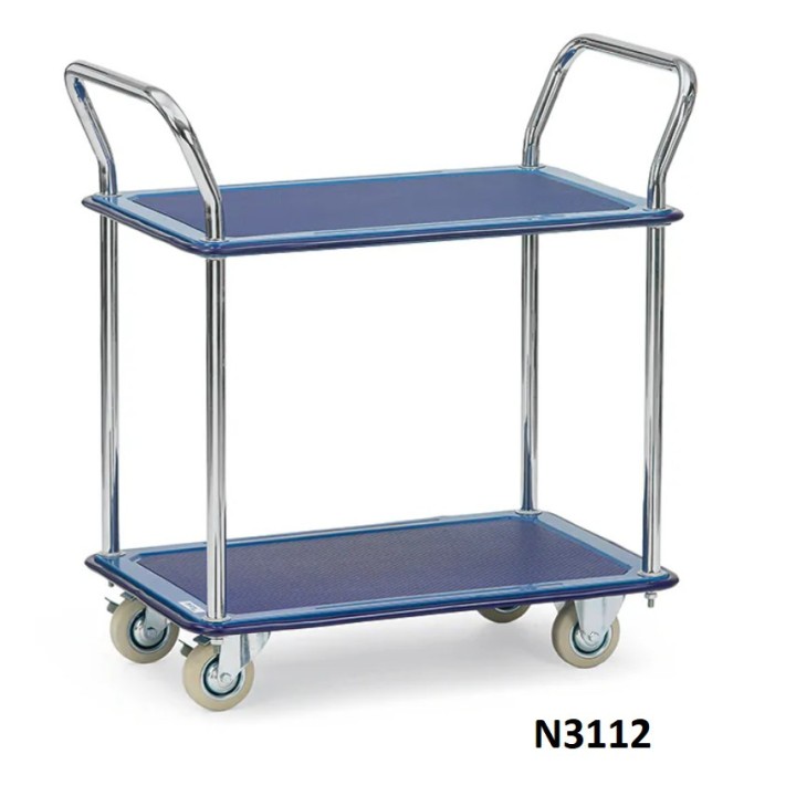 chariots manuels à 2 étagères