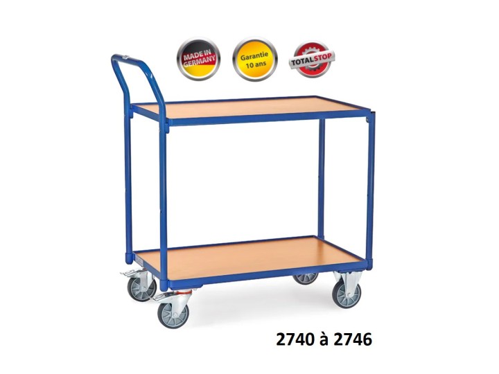 Chariots servantes à étagères