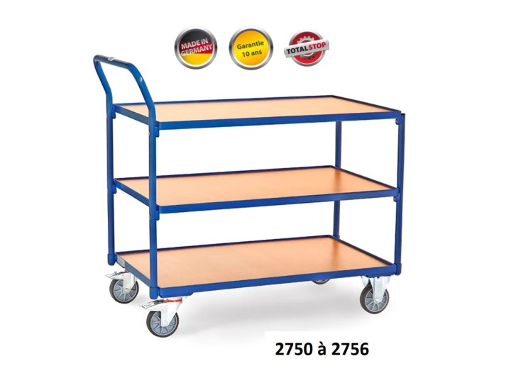 Chariots servantes à étagères