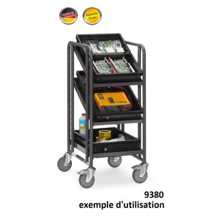 Servantes ESD pour bacs FETRA a 3 plateaux inclinables