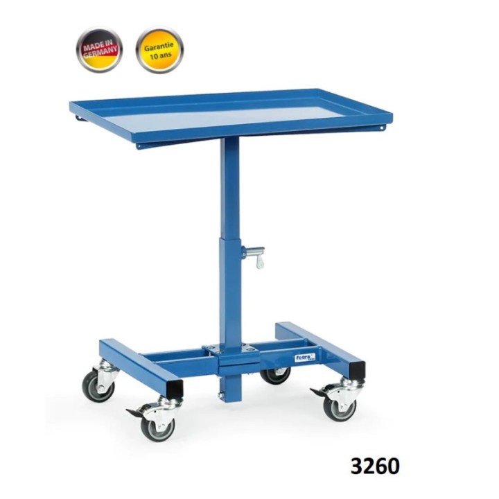 Pupitre d'atelier pour bacs plastique