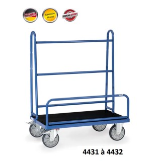 Chariot porte-panneaux FETRA avec tapis caoutchouc