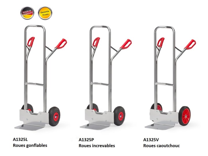 Diable haut (1300mm) en aluminium FETRA charges 200 Kg