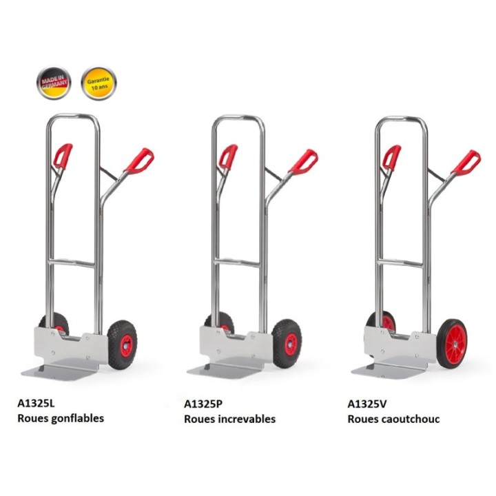 Diable haut (1300mm) en aluminium FETRA charges 200 Kg