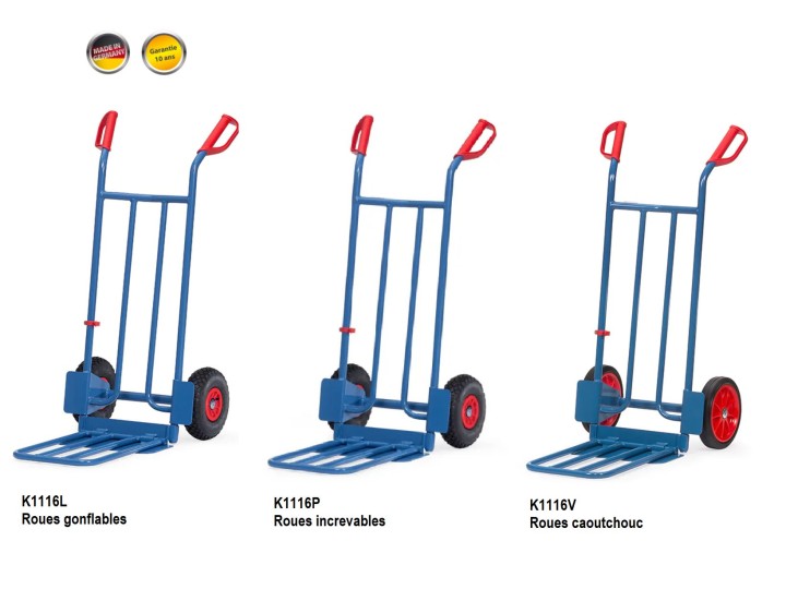 Diable à bavette rabattable CU 250 Kg
