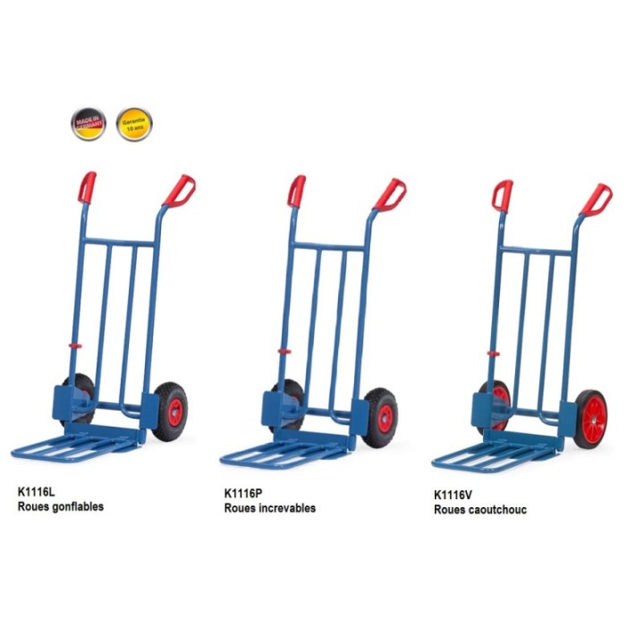 Diable à bavette rabattable CU 250 Kg