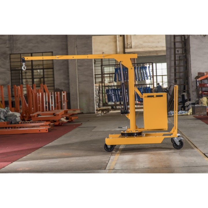 Grue d'atelier à contrepoids rotative manuelle, charges 550 Kg.