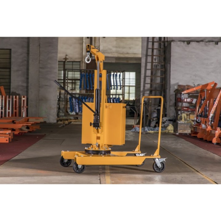 Grue d'atelier à contrepoids rotative manuelle, charges 550 Kg.