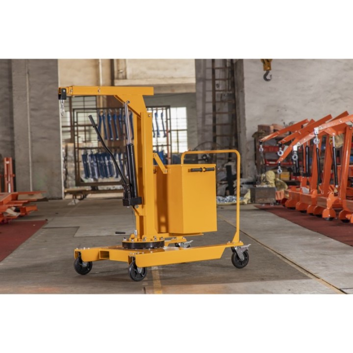 Grue d'atelier à contrepoids rotative manuelle, charges 550 Kg.