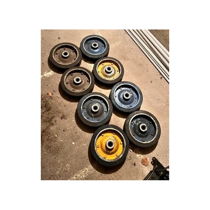 Roulette à trou central, roue caoutchouc silicone - 20 à + 250°C (série BS/22)