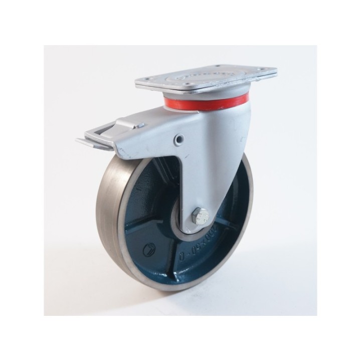 Roulette à platine, roue fonte CU 250 à 850 Kg