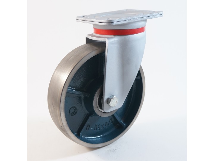 Roulette à platine, roue fonte CU 250 à 850 Kg