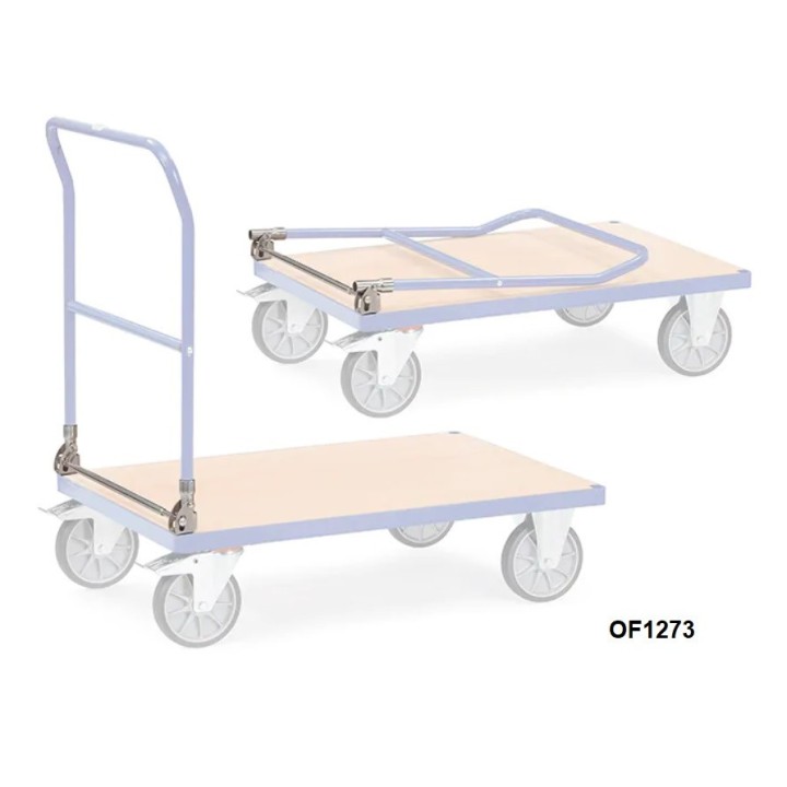 poignée rabattable pour chariots