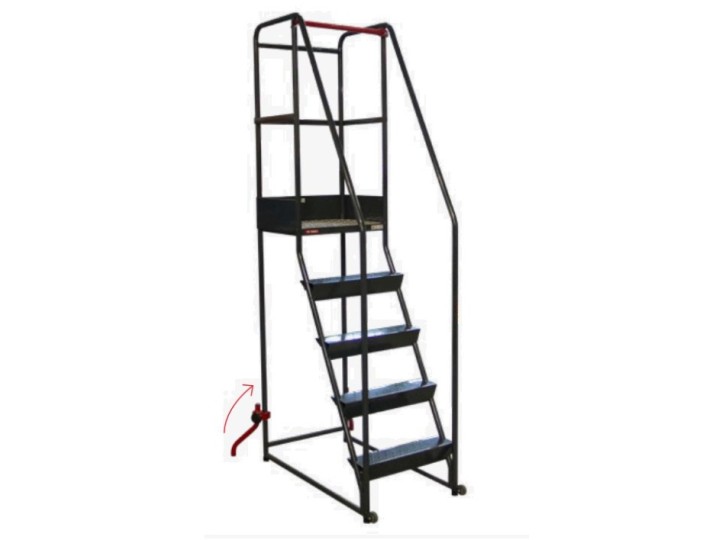 Escabeau mobile étroit 5 marches