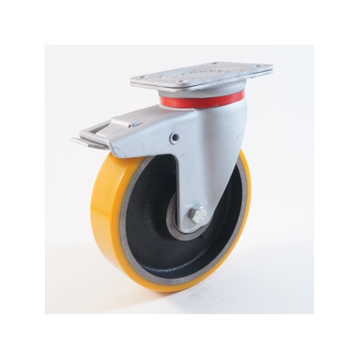 Roulette à platine, bandage polyuréthane, charges 250 à 850 Kg (série Z/40-60)