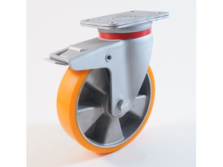 Roulette à platine, bandage polyuréthane, charges 250 à 800 Kg (série T/40-60)