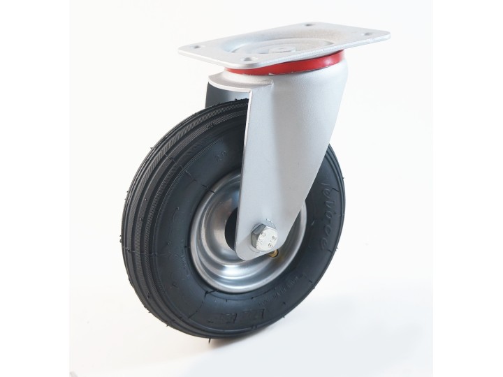 Roulette à platine, roue gonflable jante tôle, charges 70 à 140 Kg (série GT/22)