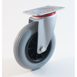 Roulette à platine, roue increvable en mousse polyuréthane, charges 70 à 160 Kg (série IPIT/22)