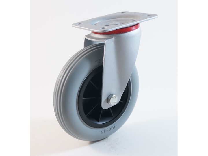 Roulette à platine, roue increvable en mousse polyuréthane, charges 70 à 160 Kg (série IPIT/22)