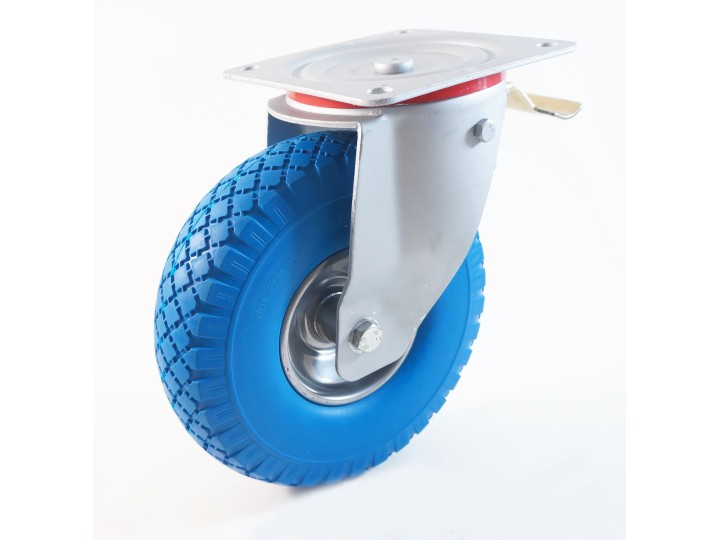 Roulette à platine, roue increvable en mousse polyuréthane, charges 70 à 160 Kg (série IPIT/22)