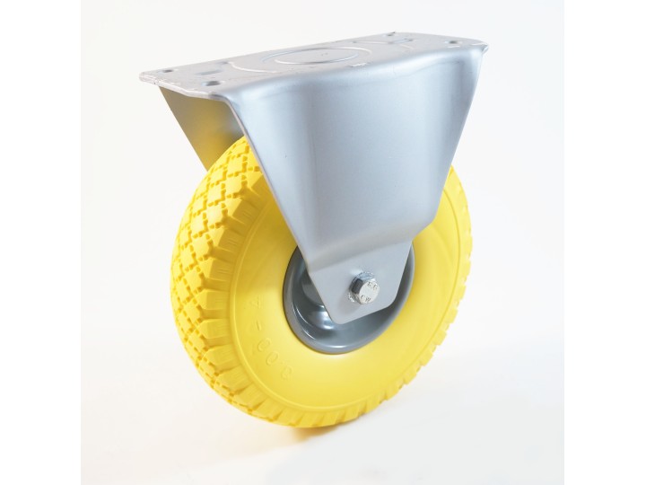 Roulette à platine, roue increvable en mousse polyuréthane, charges 70 à 160 Kg (série IPIT/22)