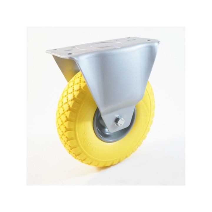 Roulette à platine, roue increvable en mousse polyuréthane, charges 70 à 160 Kg (série IPIT/22)