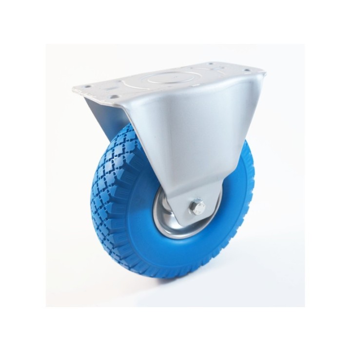 Roulette à platine, roue increvable en mousse polyuréthane, charges 70 à 160 Kg (série IPIT/22)