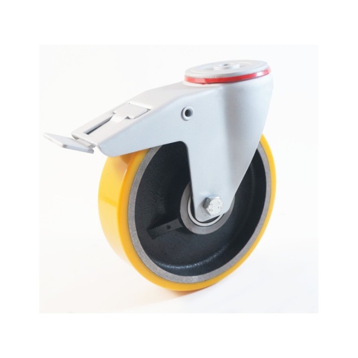 Roulette à trou central, roue à bandage polyuréthane, charges 150 à 350 Kg (série Z/222)