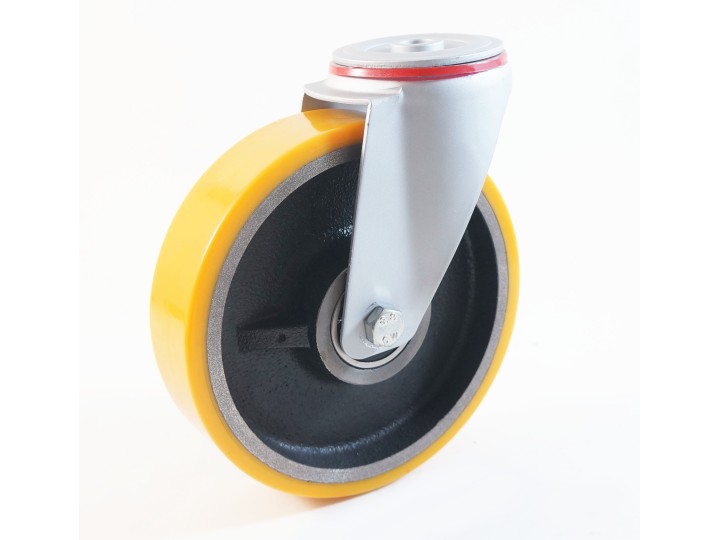 Roulette à trou central, roue à bandage polyuréthane, charges 150 à 350 Kg (série Z/222)
