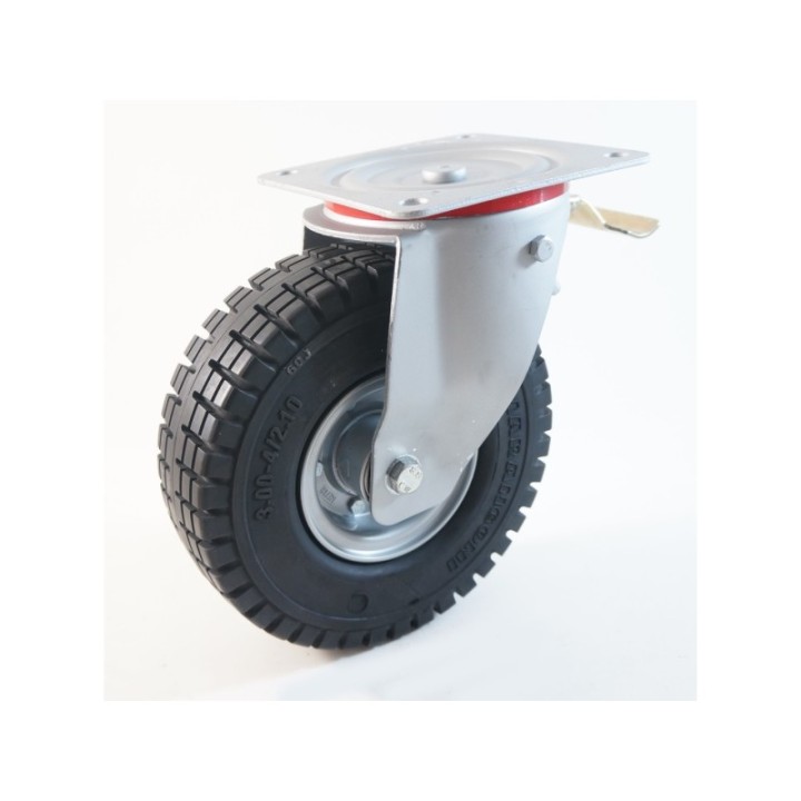 Roulette à platine, roue pneus plein souple, charges 300 Kg (série PT/70)