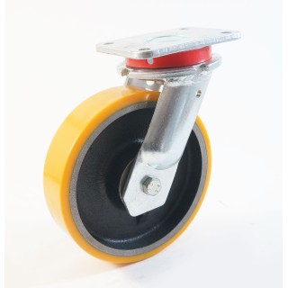 Roulette à platine, bandage polyuréthane, charges 560 à 3200 Kg (série Z/70)