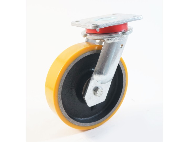 Roulette à platine, bandage polyuréthane, charges 560 à 3200 Kg (série Z/70)